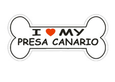 7" love my presa canario dog bone bumper sticker decal usa made