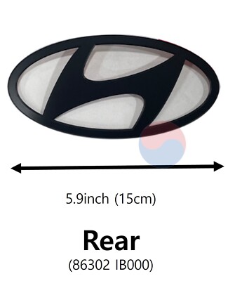 Genuine OEM Matte Black Rear Emblem 86302IB000 for Hundai