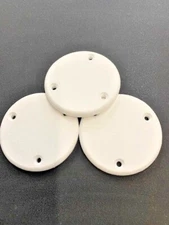 White KING STARBOARD 3-PCS WHITE COVER PLATES 3" DIAMETER to cover holes