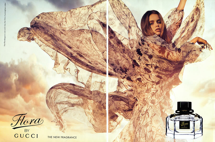 2009 Gucci Flora Inez van Lamsweerde Abbey Lee Kershaw 1-page