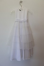 Flower Girl / First Communion Dress / White Party Dress - Size 8 Years