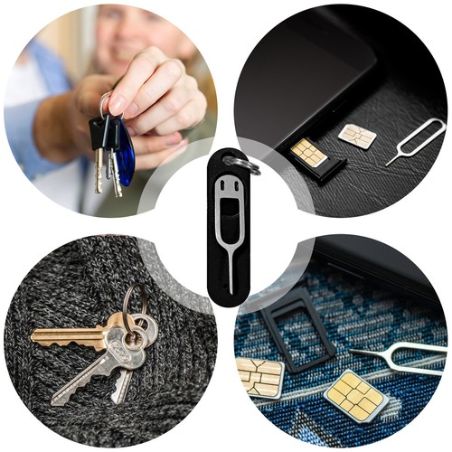 2 x outil de carte SIM épingle d'éjection plateau de carte SIM épingle d'éjection porte-clés créatif - Photo 12 sur 15