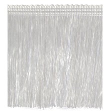 ab 5 Meter  XL Fransen 11 cm breit Weiß Fransenborte Schnittfransen  Dekoborte