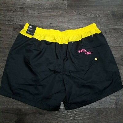 Nike Kyrie 90s Woven Basketball Shorrs Mens 2XL Black Yellow