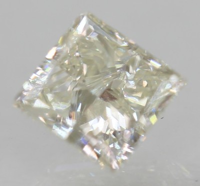 Certified 0.50 Carat H VVS2 Princess Natural Enhanced Loose Diamond 4.35x4.15mm