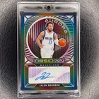 JALEN BRUNSON /75 Electric PURPLE Etch AURORA Auto 2020-21 Obsidian Basketball