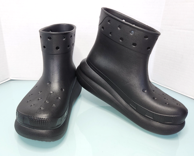 Crocs Classic Crush unisex ankle platform rain black boots New M 6