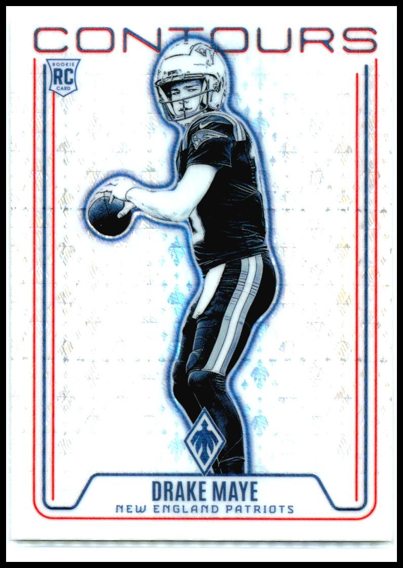2024 Panini Phoenix Contours Wave #CON-DME Drake Maye New England Patriots