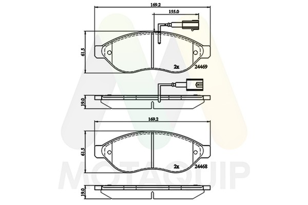Bremsbelagsatz Scheibenbremse Motaquip LVXL1852 35 33 30 40 FüR Opel Movano U9 3-image