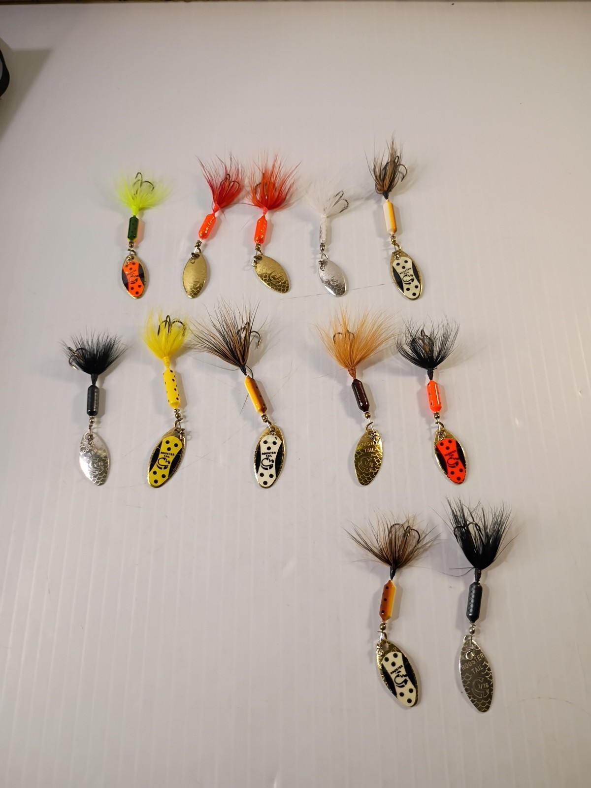 Rooster Tail Fishing Lures Spinners Multiple Color Mix Size Lot Of 12 Pre-owned  - Image 23