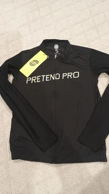 Ostroy Jersey Mens S Black Pretend Pro Cycling Full Zip Made Italy Long Sleeve - Image 1 of 4
