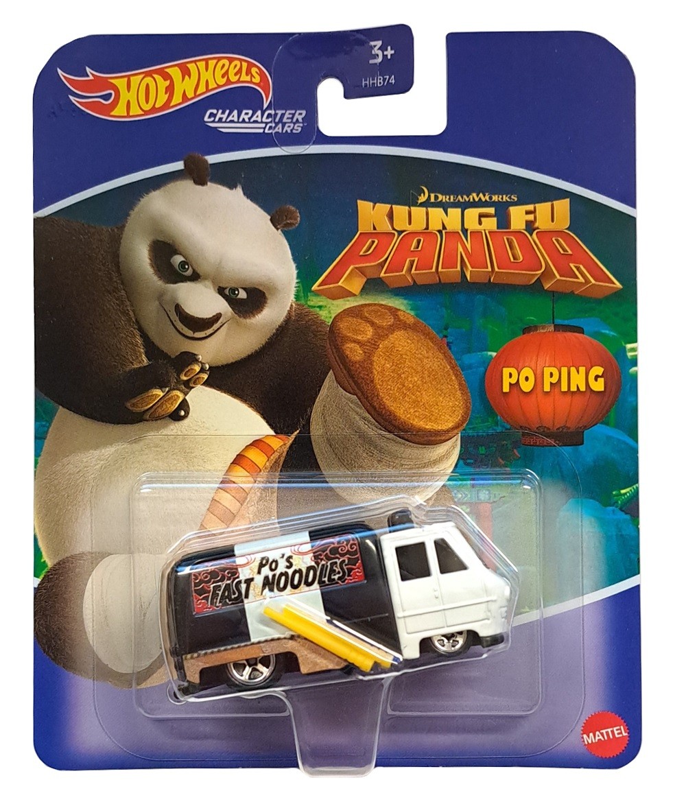HOT WHEELS CHARACTER CARS KUNG FU PANDA PO PING FAST NOODLES  HNY17