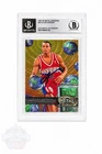Allen Iverson Signed 1997-98 Metal Universe Reebok Bronze Card 20 Beckett Wit