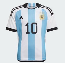 AUTHENTIC ARGENTINA 22 MESSI HOME JERSEY / Large