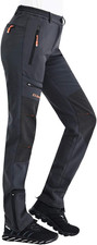 Womens Outdoor Snow Ski Pants Waterproof Hiking Insulated Softshell Pants Snowbo