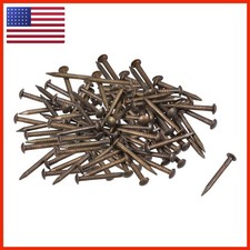 Uxcell Small Tiny Brass Nails 1.2x12mm DIY Wooden Hardware Accessories 100pcs