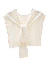Women's Casual Shawl Wraps Striped Knitted Knotted Shawls One Size Soild White