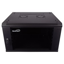 NavePoint Wall Mount Network Server Cabinet for 19  IT Equipment, A/V, Lockable