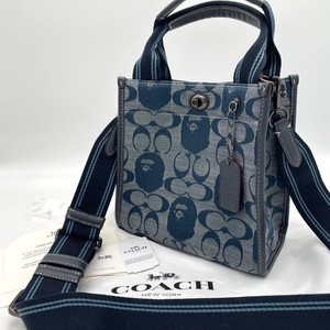 COACH BAPE MINI TOP HANDLE SADDLE バッグ Bape X Coach Mini Top Handle Saddle Bag In Signature Jacquard | COACH®