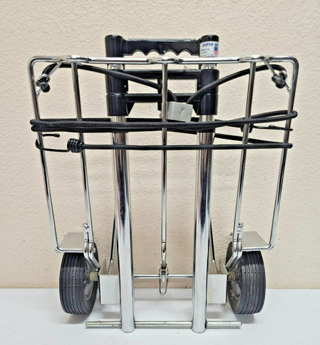 Kart-A-Bag Super 600 Chrome Plated Steel Locking Rolling Load Moving Travel Cart