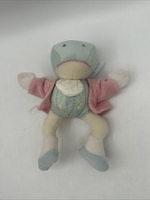 Beatrix Potter Plush Stuffed FROG Plush Mr. Jeremy Fisher Pastel Blue Pink 7"