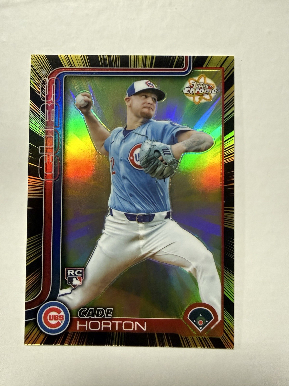 2025 Topps Chrome Update Cade Horton RC Radiating Rookies Short Print Cubs