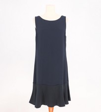 NWT THEORY 355 Flirty Flare Kensington Sleeveless Shift Dress Deep Navy Size 10