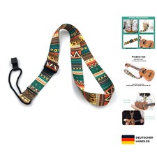 Ethnischer Ukulele Gurt verstellbar mit Band für Gitarre, langlebig, komforta...