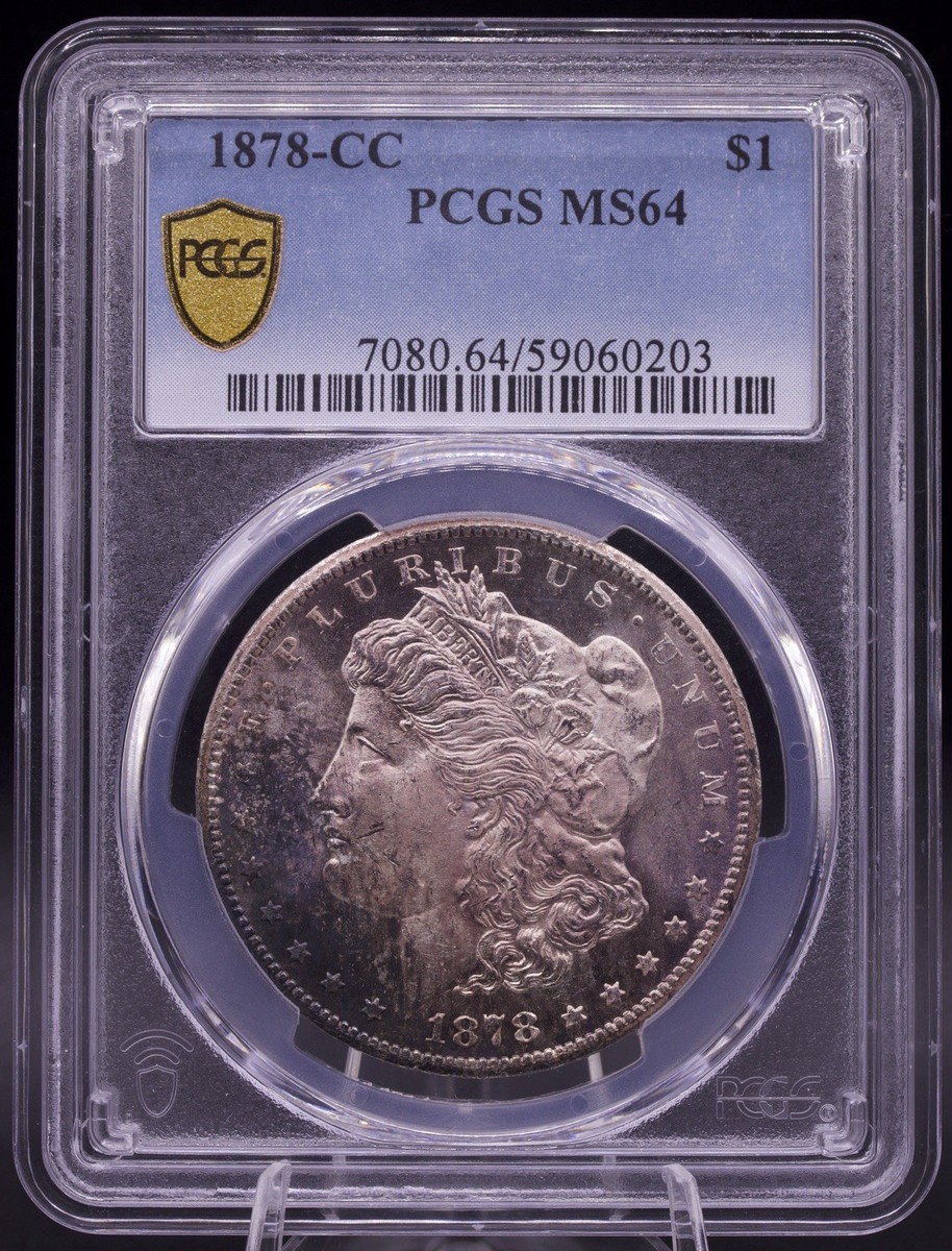 1878-CC Morgan Silver Dollar PCGS MS64 VAM-11 Lines in Wing