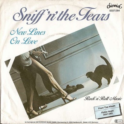 Sniff 'n' the Tears - New Lines On Love / Rock 'N' Roll Music 7'' Sin Vinyl 42977