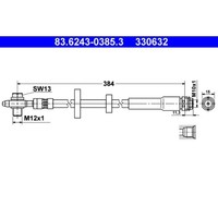 Bremsschlauch ATE 83.6243-0385.3 FüR Audi A2
