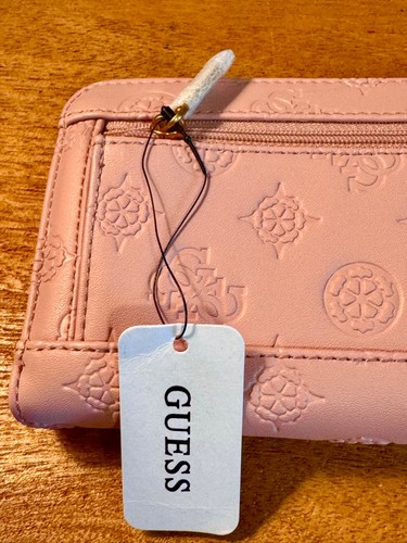 Guess Laurel SLG Clutch Pink Zip Around Closure Purse NEW with tags - Picture 6 of 11