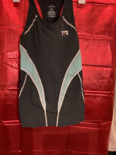TYR Competition Tri Top Women’s Size M Black And Teal