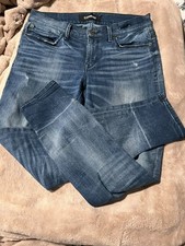 Express Stretch Denim Perfect High Rise Ankle Legging Distressed Skinny Size 6R