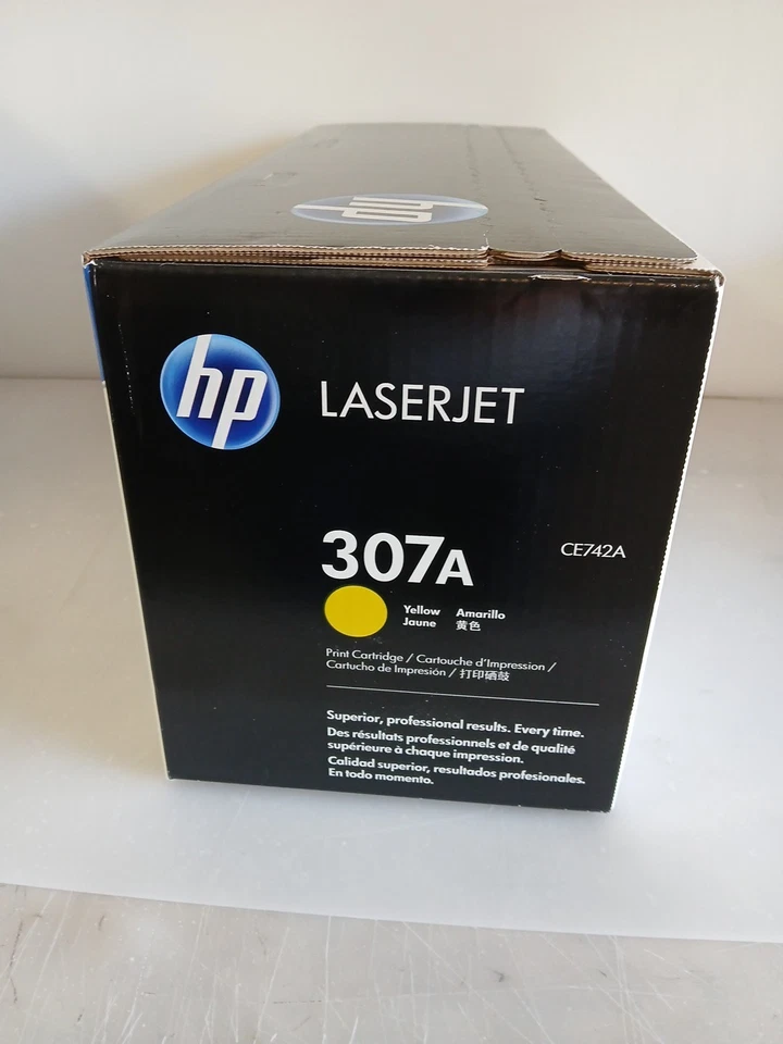 Cartucho de tóner amarillo original HP 307A CE742A - ¡NUEVO sellado de fábrica! Foto 3 de 4