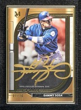 2021 Topps Museum Collection Framed Gold Frame 1/10 Sammy Sosa #MFA-SS Auto x0y