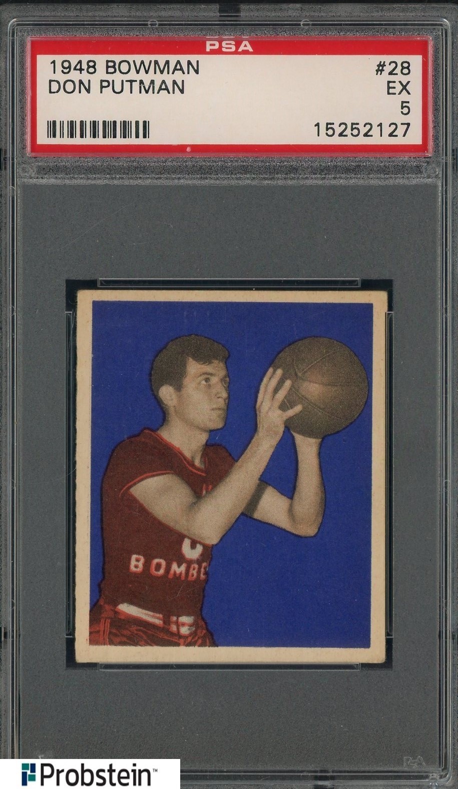 1948 Bowman Basketball #28 Don Putman St Louis Bombers PSA 5 EX