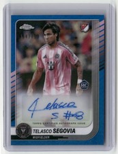 2025 Topps Chrome MLS Blue Telasco Segovia Rookie Auto 144/150 Inter Miami CF