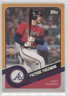 2020 Topps Brooklyn Collection Orange 2/25 Freddie Freeman #10 o7m