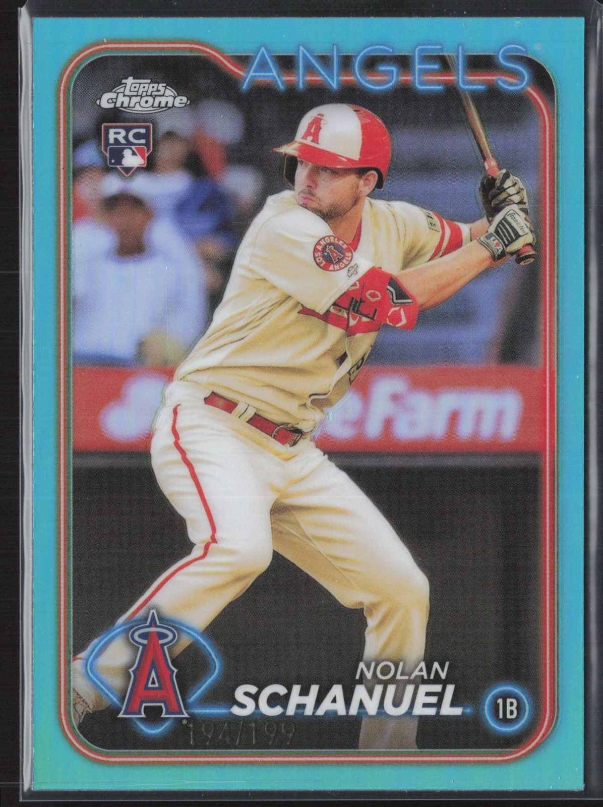 2024 Topps Chrome #274 Nolan Schanuel Aqua Refractors #/199