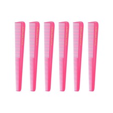 Allegro 450 Tapered Barber Combs - Men's Women's Pocket Combs, 6 Pcs. Neon...