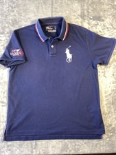 Polo Ralph Lauren RLX Abierto de Estados Unidos 2005 Big Pony Polo Mujer’s L Tenis Preppy