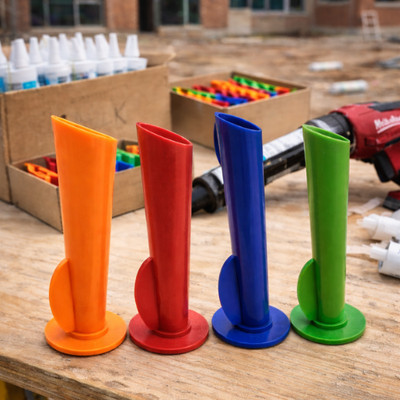 Precision Caulk Nozzle Tips 4pc Variety Set-Color Coded-Multiple Sizes