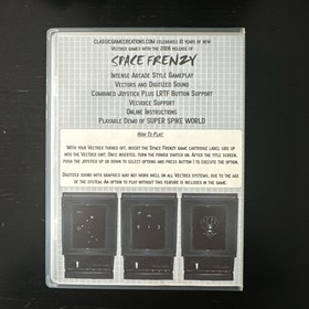 Authentic Original Vectrex Space Frenzy John Dondzilla, early Release, PLZ Read!