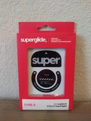 Superglide Glass Mouse Skates for Logitech G Pro X Superlight 2 (Type-C, Blac...