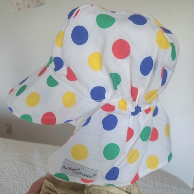 The Original Flap Happy Unisex Kids Sun Hat Neck Cover Size M 1987 VGC