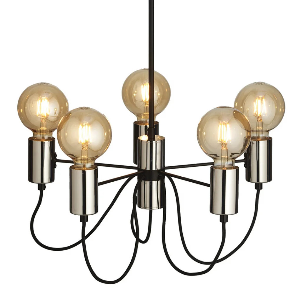 Ceiling Light Silver Tala 5 Chrome Oaks Lighting 1707/5 CH