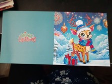 diamond dot christmas card with envelope new blank inside