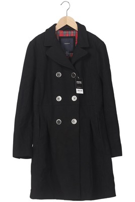 GANT Mantel Damen Jacke Parka Gr. XL Wolle Kaschmir Baumwolle Schwarz #10yrd20