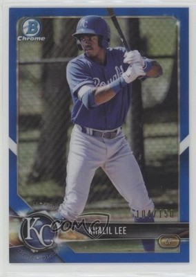 2018 Bowman Chrome Prospects Blue Refractor 104/150 Khalil Lee #BCP116 4l3